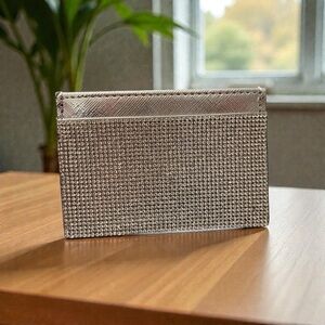 Silver Rhinestone card holder - NWOT